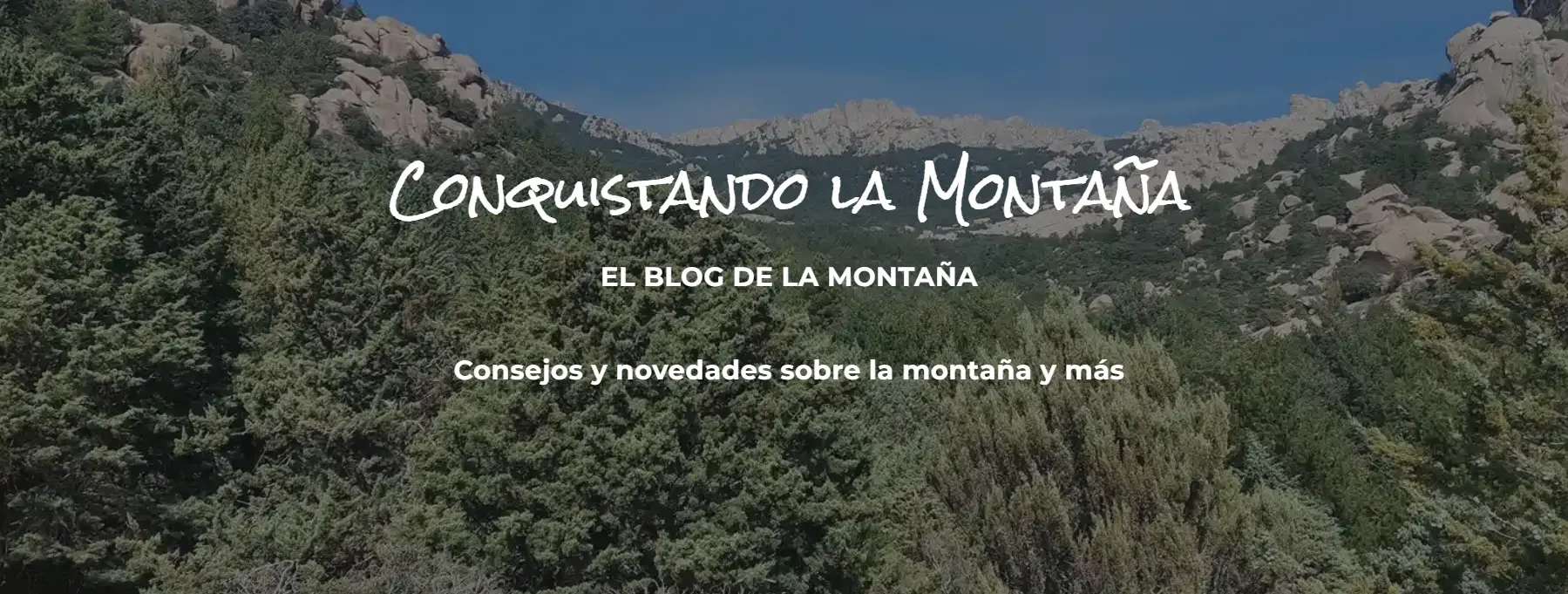 portada del blog de la federacion madrileña de montañismo con el titulo conquistando la montaña