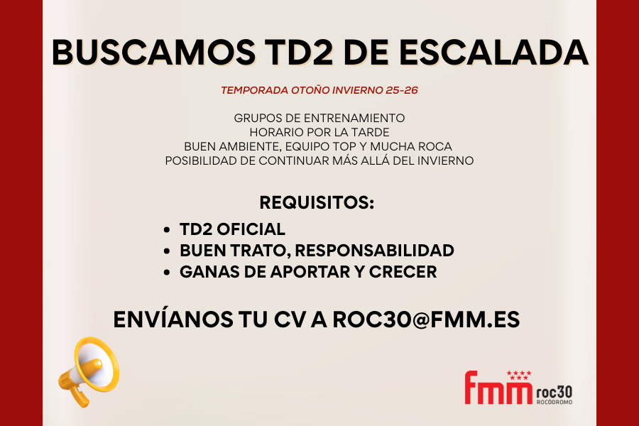 Roc 30 busca técnico de escalada